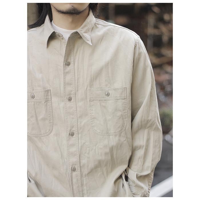 orSlow オアスロウ ヴィンテージフィット ワークシャツ ベージュ 