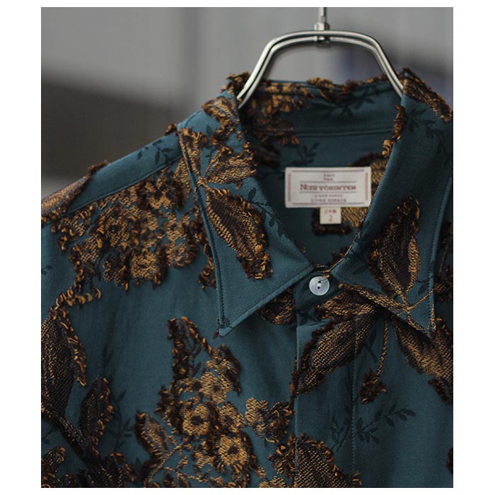 根津洋品店 NEZU YOHINTEN フラワーバックカットジャガード 比翼