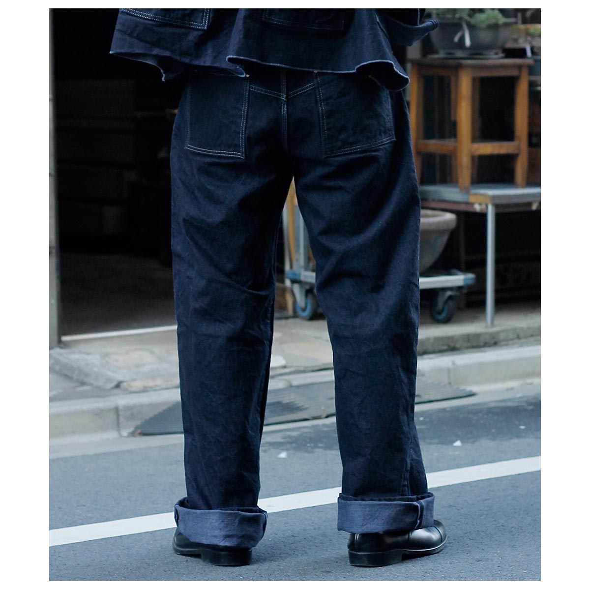 Tender Co. パンツ タイプ128 ログウッド染め テンダー TENDER Co. イギリス製 グレー ログウッド染 極ワイドデニム