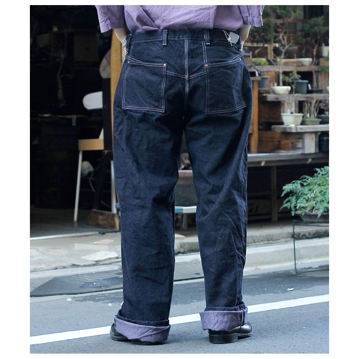 Tender Co. パンツ タイプ128 ログウッド染め テンダー TENDER Co. イギリス製 パープル ログウッド染 極ワイド