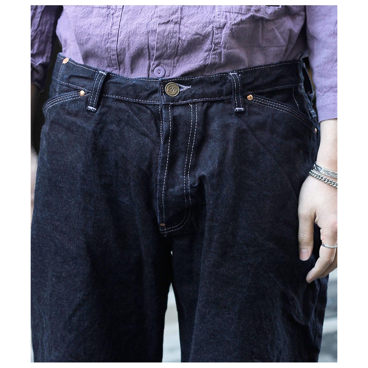 テンダー TENDER Co. イギリス製 パープル ログウッド染 極ワイド