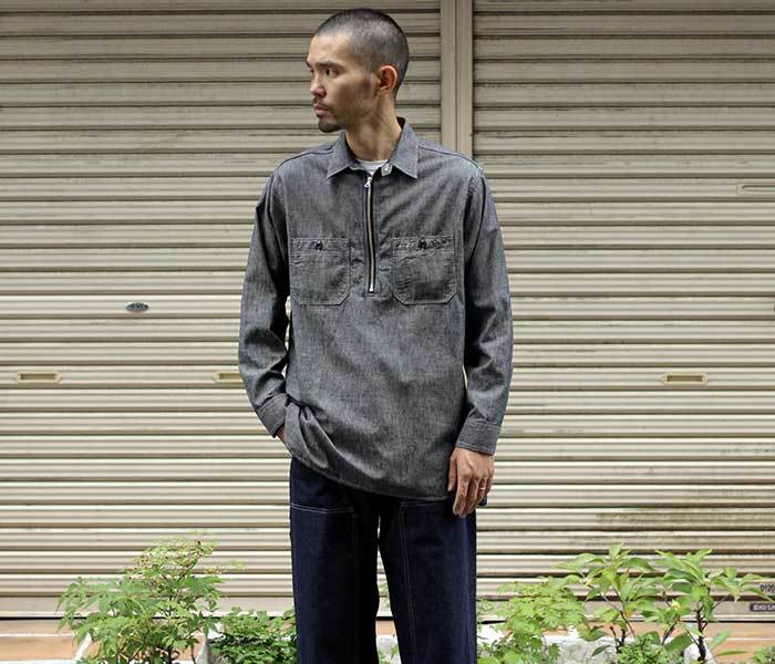 ワーカーズ WORKERS ハーフジップ ワークシャツ Zip Work Shirt