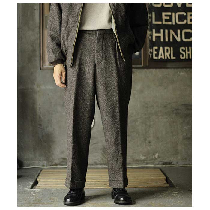 【新品】A.PRESSE Tweed Two Tack Trousers 1 A.PRESSE - アプレッセ Tweed Two Tack Trousers(22AAP-04-11H