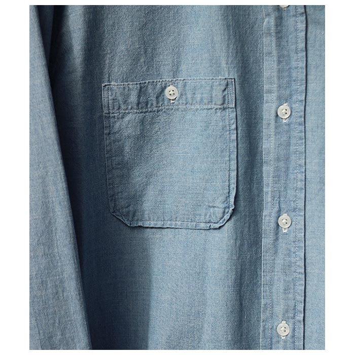 アプレッセ A.PRESSE ウォッシュド シャンブレー シャツ (23SAP-02-01H