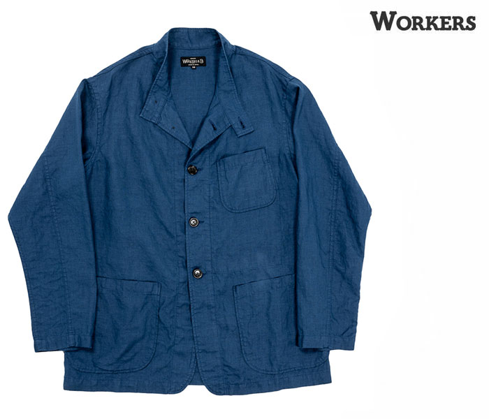 ワーカーズ WORKERS ブラックリネン ファティーグジャケット(L) WORKERS」 育つ素材 