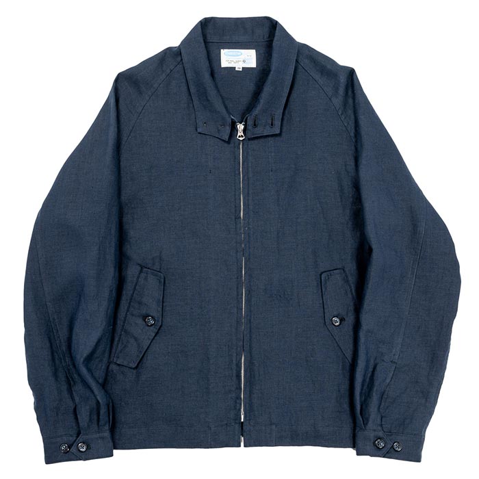 新品 H.F and WEAVER リネンハリントンジャケット L 英国製 WORKERS ワーカーズ リネン ドックイヤー ハリントンジャケット
