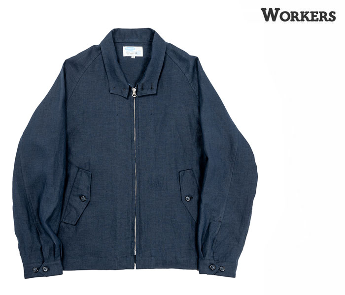 ワーカーズ WORKERS リネン ハリントンジャケット (2402-HRT-JKT