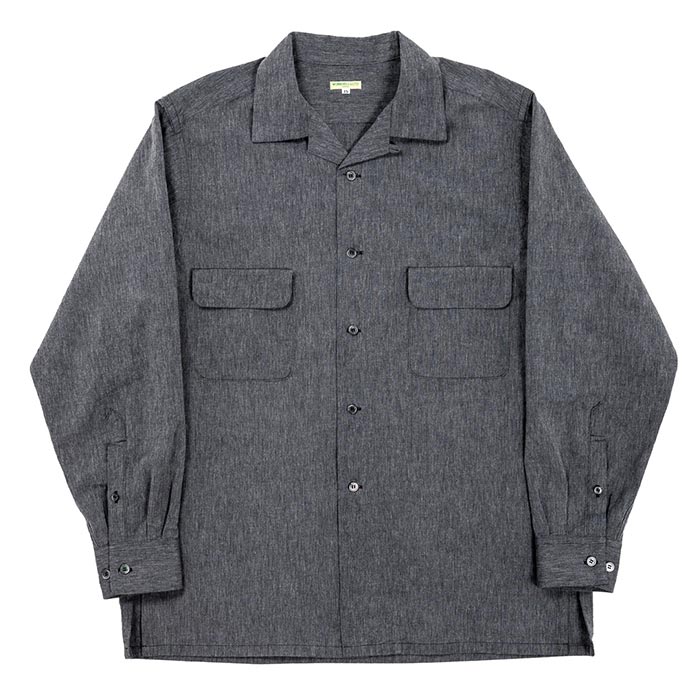 【美品】WORKERS ワーカーズ　半袖　オープンカラーシャツ　藍染　15 2409opcsh_9.jpg