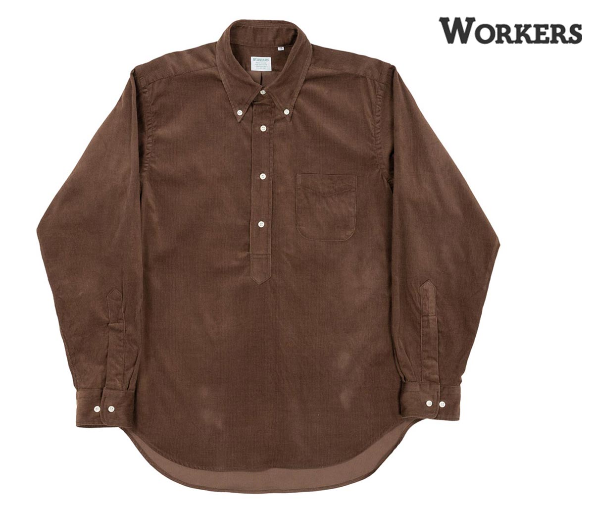 ワーカーズ WORKERS プルオーバーボタンダウンシャツ コーデュロイ