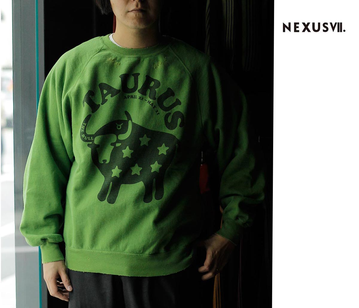 ネクサスセブン NEXUSVII. TAURUS /牡牛座 クルーネックスウェット