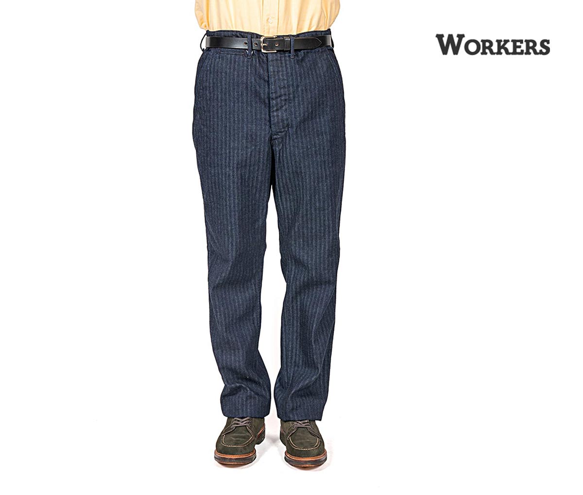 新品　WORKERS オフィストラウザー　ライトブラウコーディロイ　34 10%OFF セール ワーカーズ WORKERS インディゴヘリンボーン オフィサー