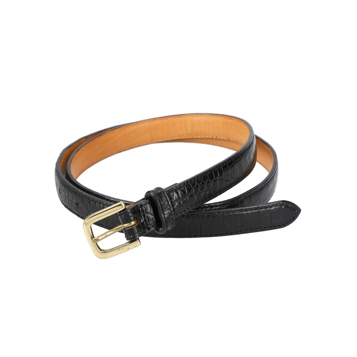 Scye（サイ） クロコ型押し ドレス ベルト Press Croco Dress Belt