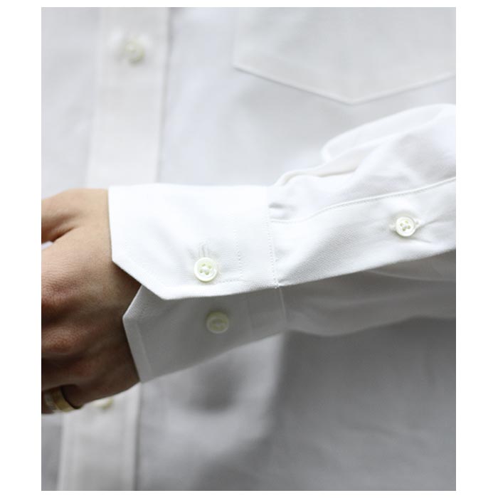 SCYE BASICS サイベーシックス ボタンダウンシャツ 40 白 Scye サイ ボタンダウンシャツ FINX Cotton Oxford B.D Collar