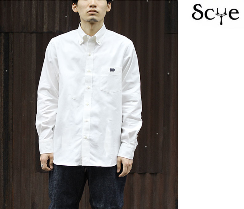 SCYE BASICS サイベーシックス Supima Cotton Oxford BD Shirt ボタン