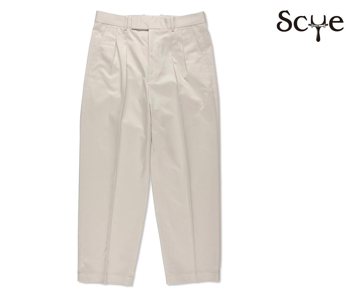 Scye（サイ） サンホアキン コットン チノ プリーツ トラウザーズ