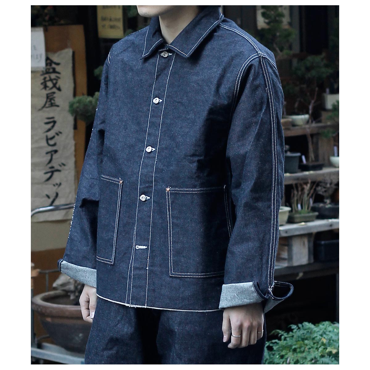 新品　希少　TENDER CO デニムジャケット　イギリス製 テンダー TENDER Co. イギリス製 アンボーン クロスカット ジーンズ