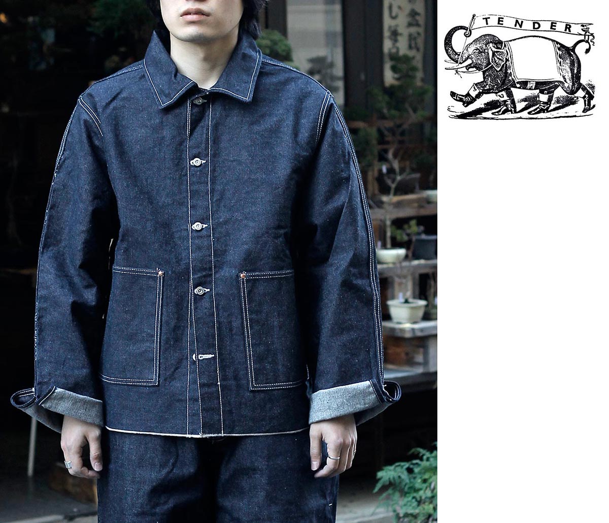 新品　希少　TENDER CO デニムジャケット　イギリス製 テンダー TENDER Co. イギリス製 アンボーン クロスカット ジーンズ