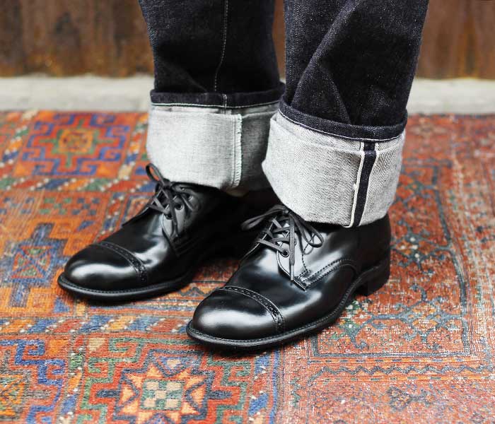 サンダース SANDERS パンチドキャップ ミリタリーダービー シューズ 靴 ブラック B.G.S. 1944 PUNCHED CAP DERBY  SHOES (1944-BLACK) : 1944-black : アンドフェブヤフー店 - 通販 - Yahoo!ショッピング