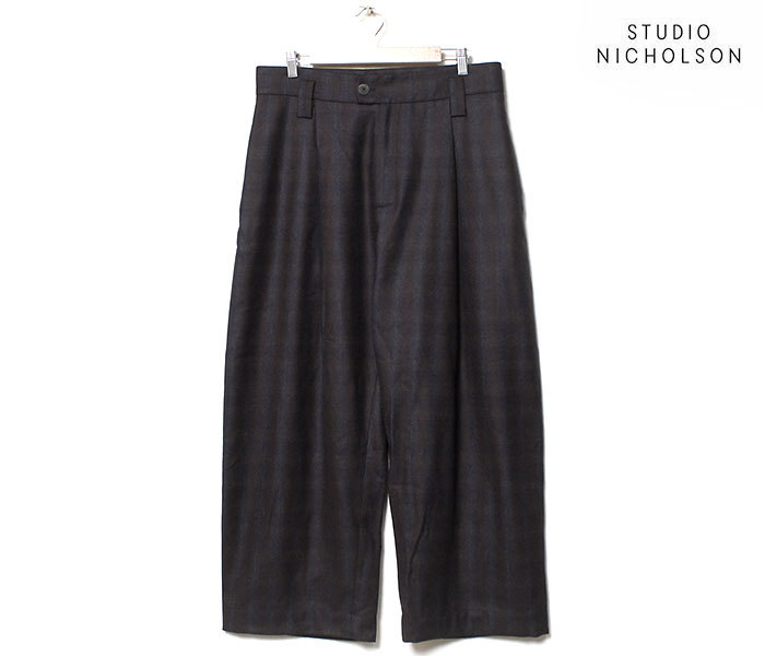 STUDIO NICHOLSON BOSS WOOL TWILLト パンツ STUDIO NICHOLSON スタジオニコルソン ボリュームパンツ ラバット