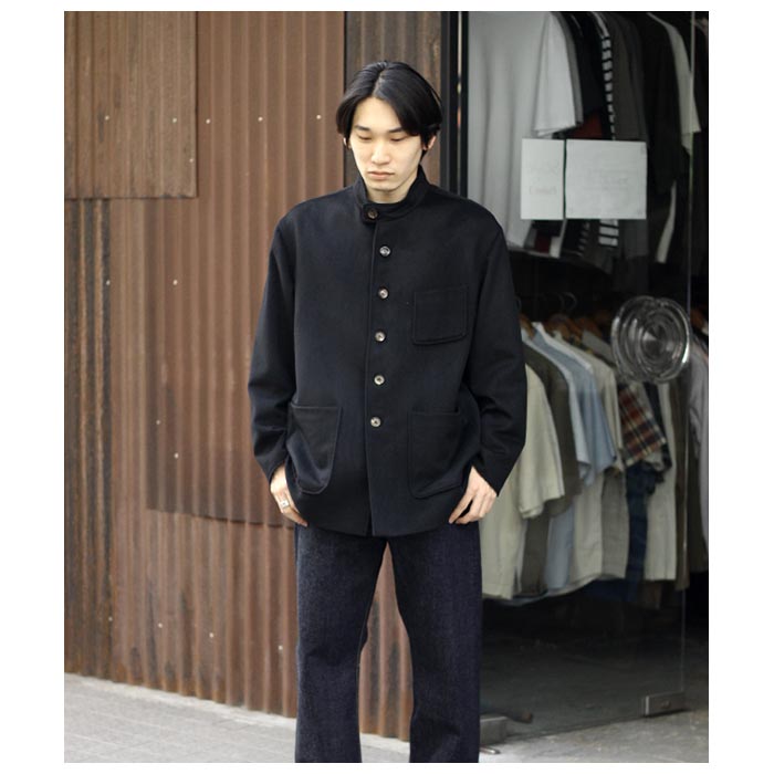 DAN コーデュロイ フォレスティエールジャケット　ブラック　ハズム インテリム INTERIM 限定 カシミヤ 100 フォレスティエール