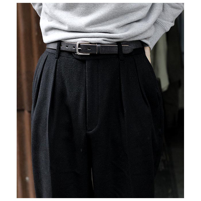 インテリム INTERIM 限定 ウールカシミヤ 2タック ストレート