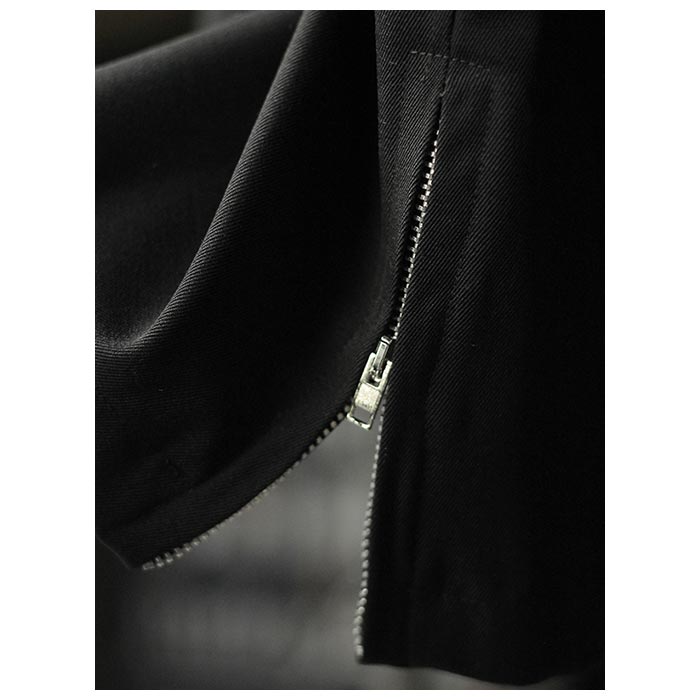 INTERIM ピュアブラック ウール ハリントン ジャケット INTÉRIM/インテリム】PURE BLACK WOOL HARRINGTON JACKET