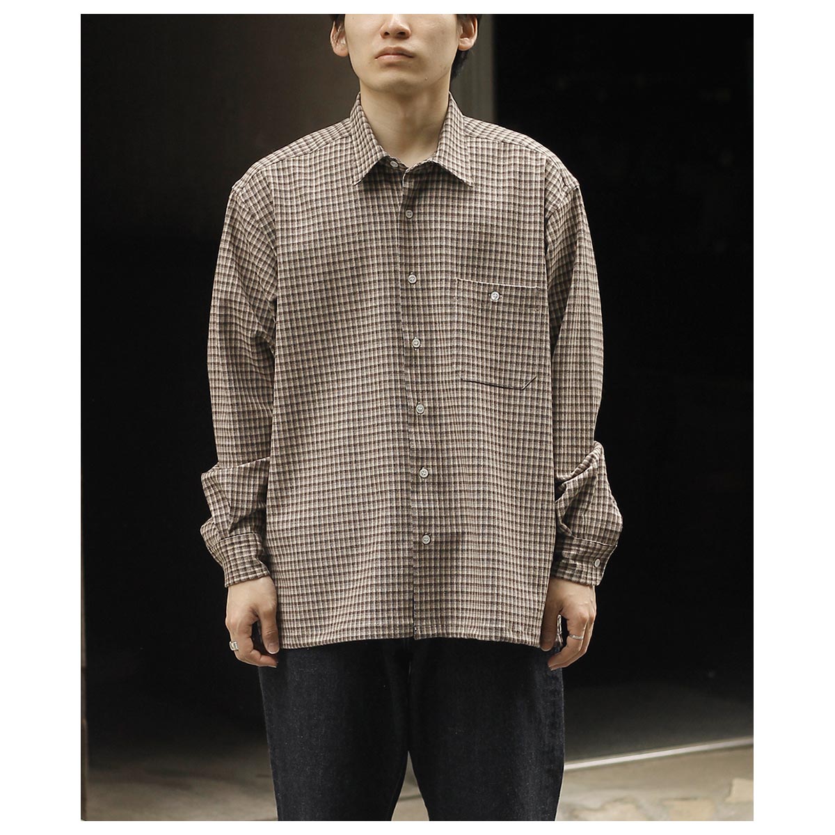 インテリム INTERIM トリコロール チェック ギンガム デッドストック