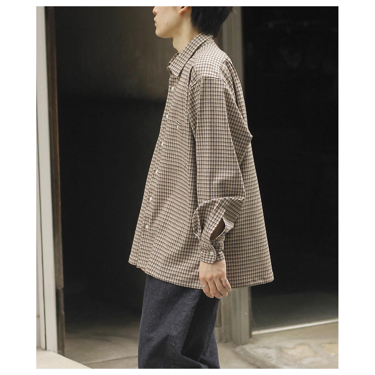 59.トリコロールチェック＊さやたぐ インテリム INTERIM トリコロール チェック ギンガム デッドストック