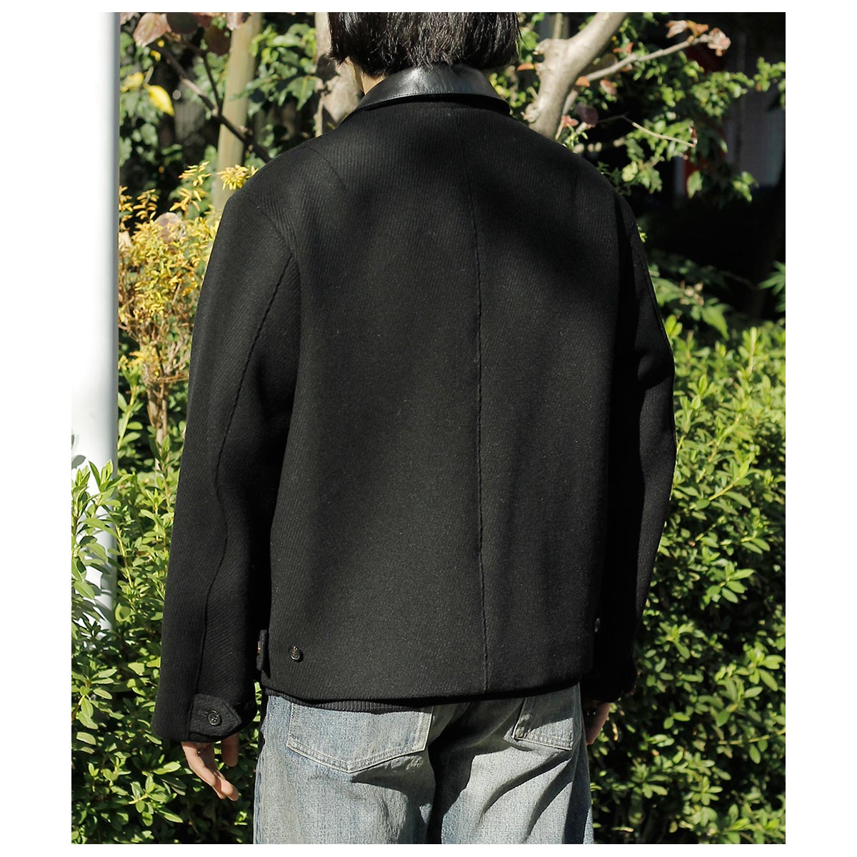 【極美品】刺繍入りトリコチンウール ショートジャケット Drizzler jacket ドリズラージャケット ダブルホースマン刺繍