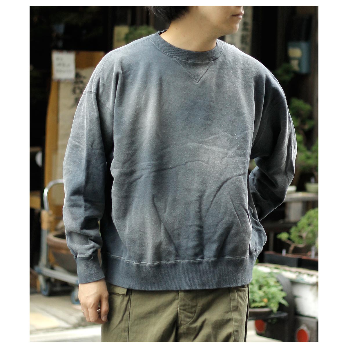 インテリム INTERIM ヴィンテージ フェード 両V-ガゼット スウェット