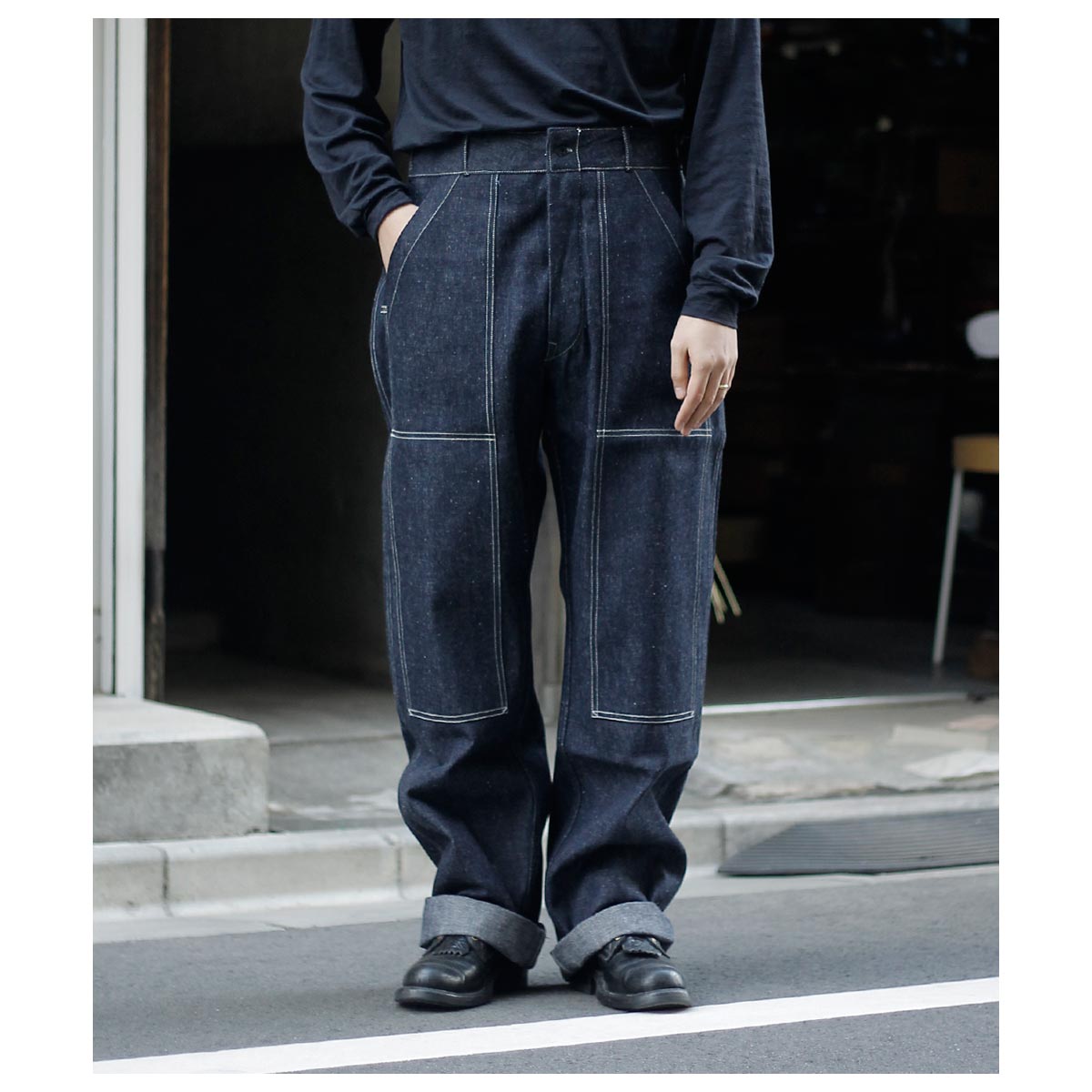 ヘラーズカフェ ウエアハウス コットン プリント HBT トラウザーズパンツ ヘラーズカフェ ウエアハウス コットン プリント HBT トラウザーズパンツ