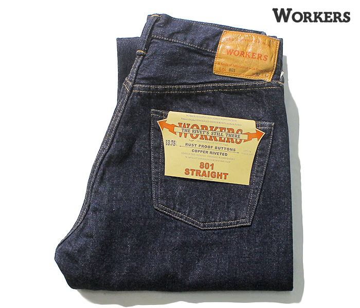 ワーカーズ WORKERS デニム Lot801 ストレート ジーンズ ジーパン STRAIGHT DENIM  (LOT801-STRAIGHT-JEANS) : lot801-straight-jeans : アンドフェブヤフー店 - 通販 -  Yahoo!ショッピング