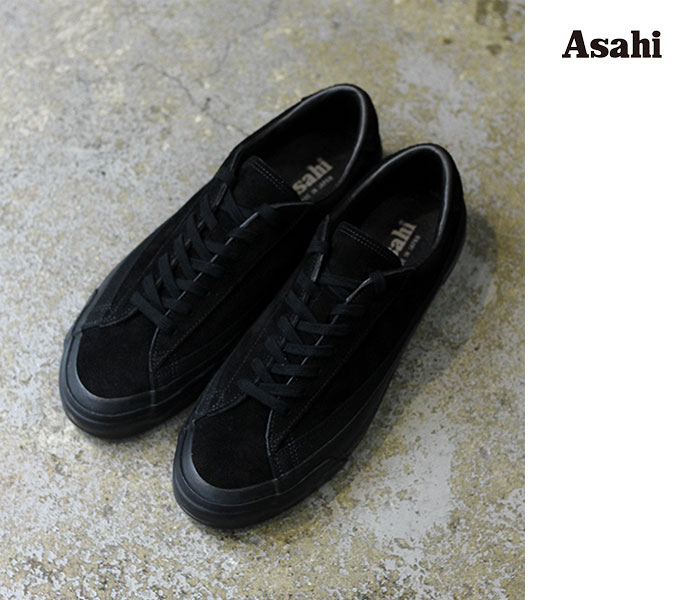 アサヒ ASAHI BELTED LOW SUEDE BLACK/BLACK ベルテッド ロー スウェード ブラック スニーカー  (M020-KF20447)