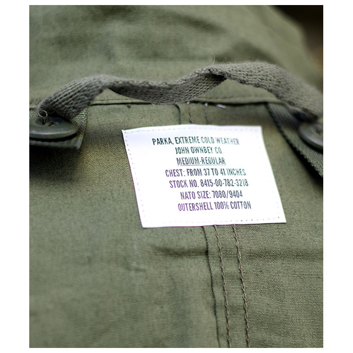 デッドストック DEADSTOCK M-65 フィッシュテイル パーカー JOHN