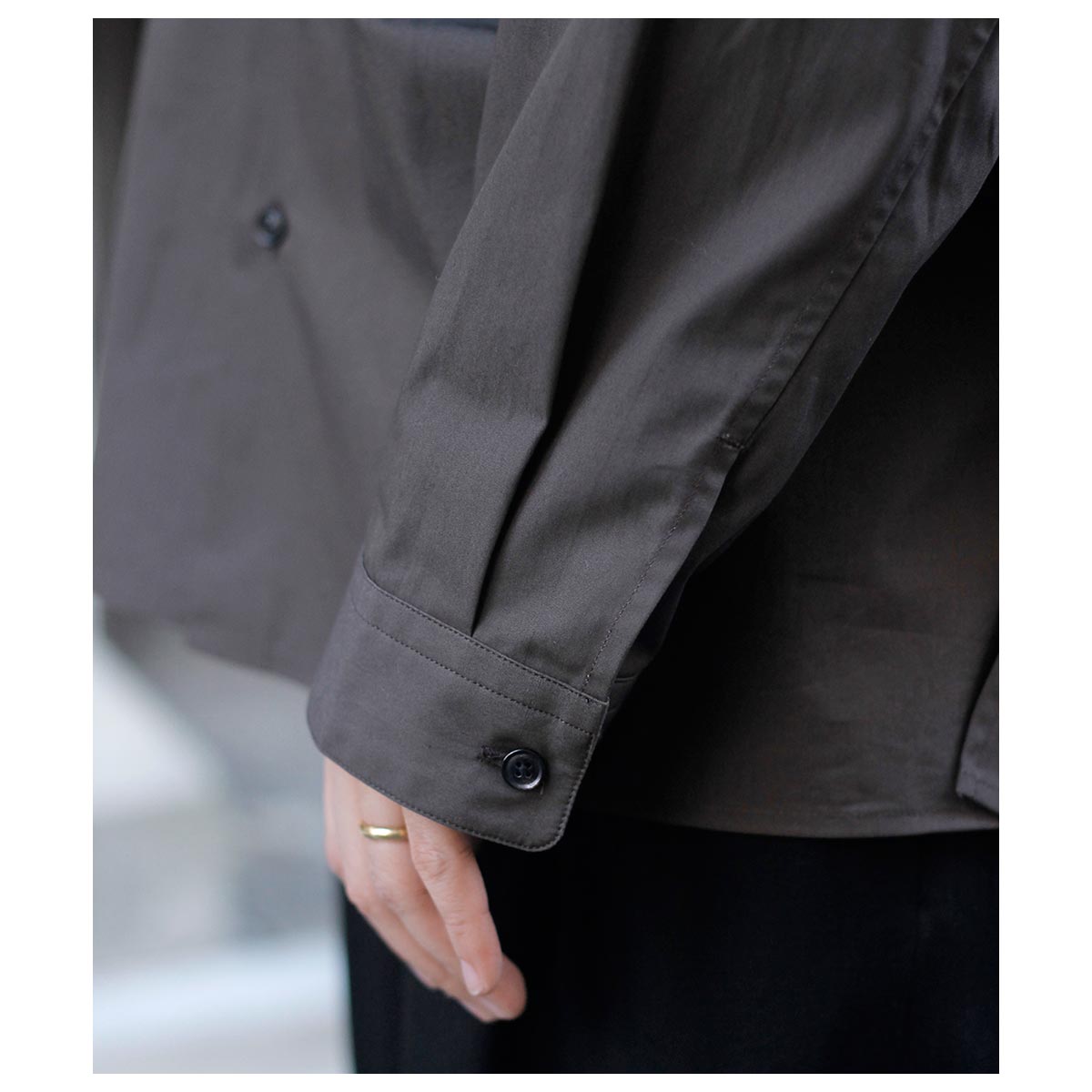 ノノット NONNOTTE クリア ヘビーブロード クロス オーバーサイズド