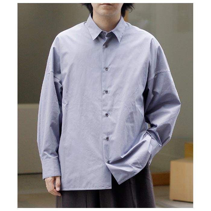 ノノット NONNOTTE クリア ヘビーブロード クロス ドレーピングシャツ