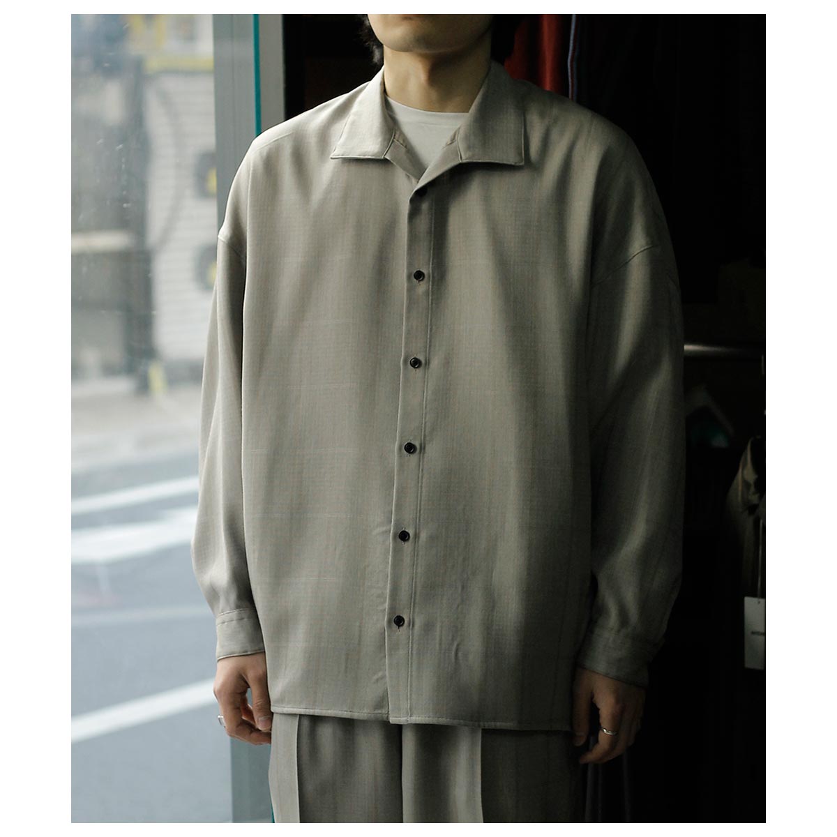 ノノット NONNOTTE ウールシルク ゴースト プレイド ドレーピング