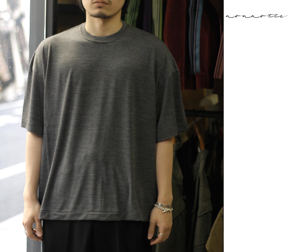 ノノット NONNOTTE ウール ジャージー ニュースタンダード Tシャツ (N 