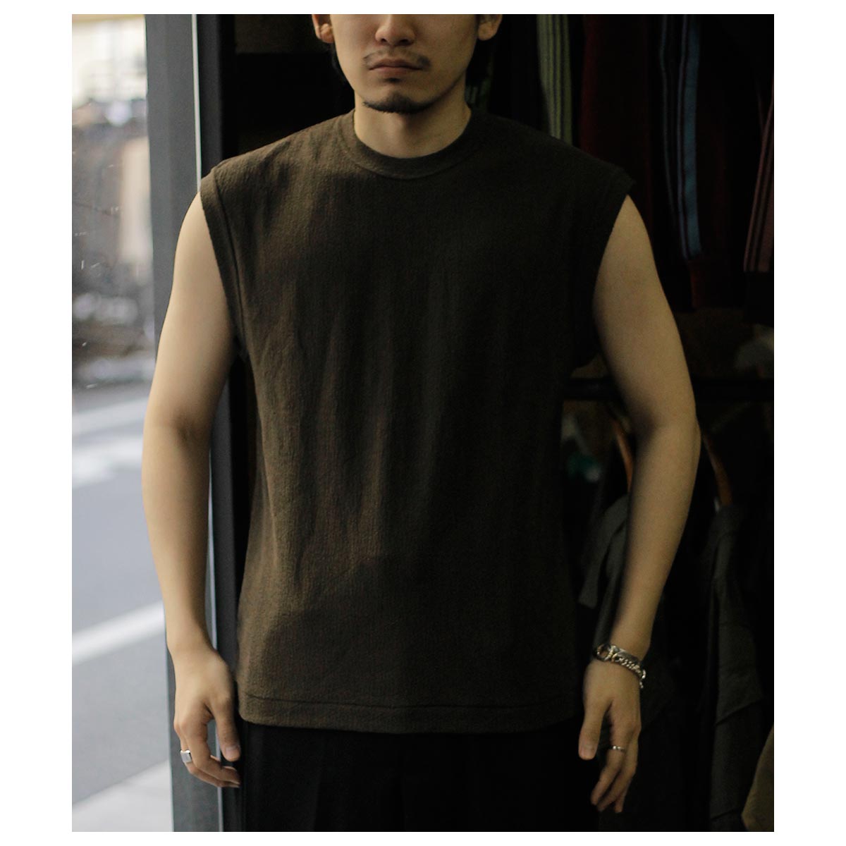 ノノット NONNOTTE オーストリッチジャージー スリーブレス Tシャツ (N 
