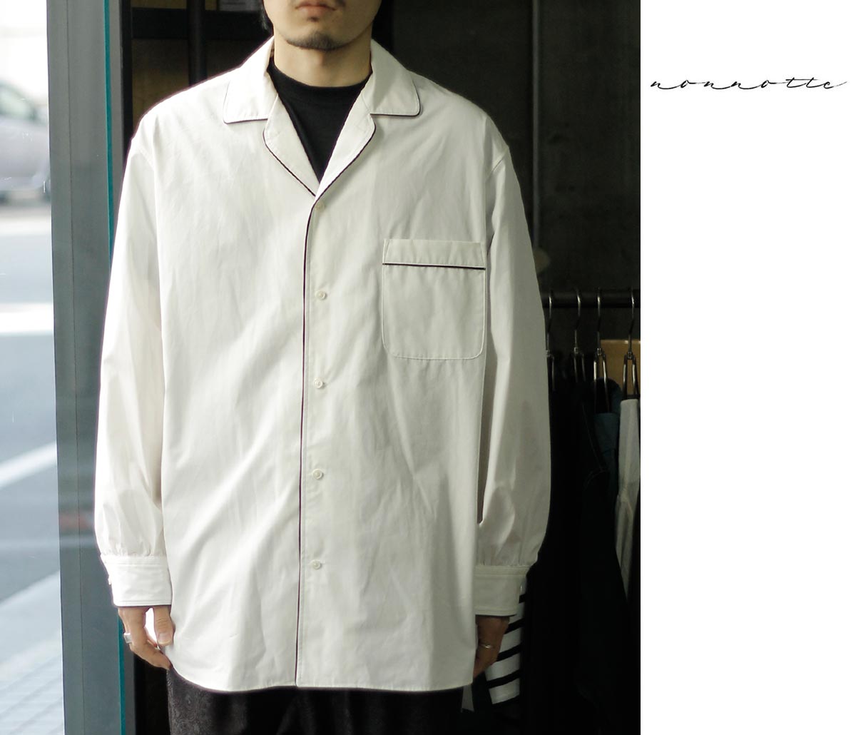 ノノット NONNOTTE クリア ヘビー ブロード クロス ドルムーズ シャツ