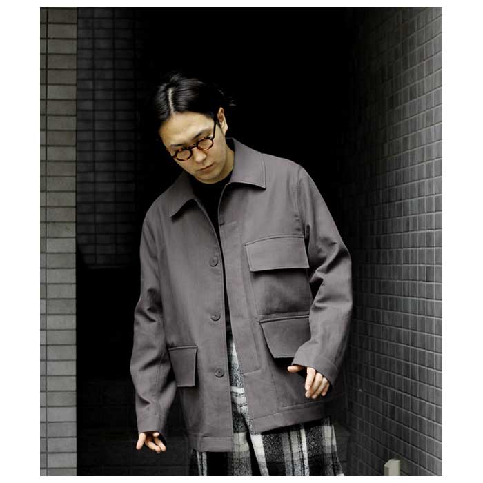 STUDIO NICHOLSON スタジオニコルソン ダブルコットン チョアジャケット カバーオール DOUBLE COTTON  JACKET-CHORE JACKET (GUS-SMN-880)