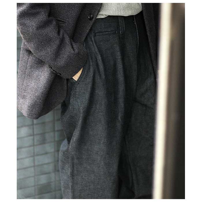 イートウツ E.TAUTZ ブラック デニム デニムパンツ CORE DENIM FILED