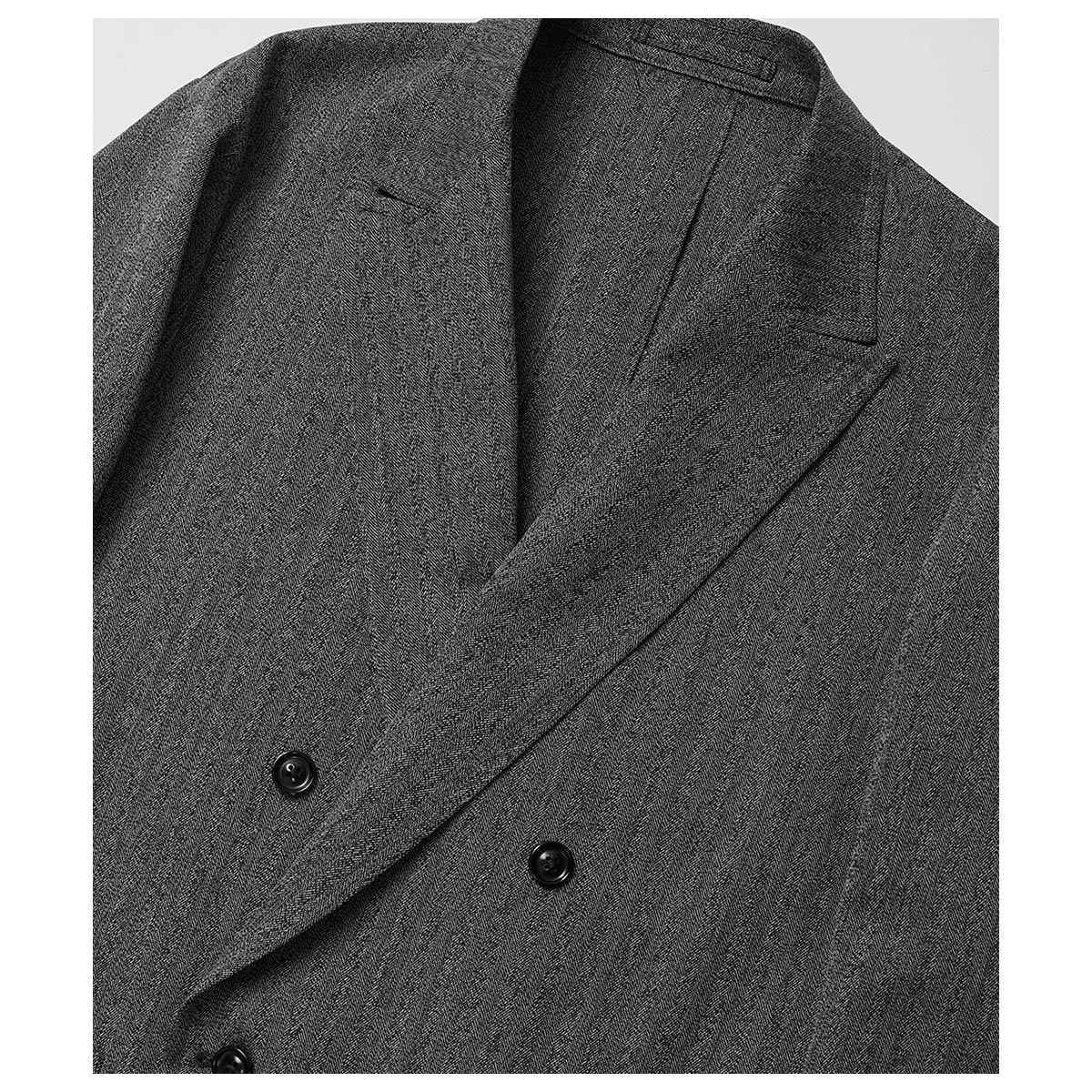 アルテリア ULTERIOR ウール/和紙 ヘリンボーン ダブルジャケット