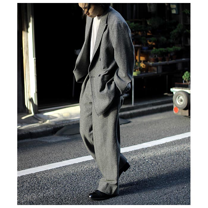 アルテリア ULTERIOR ウールシルク ヘリンボーン ダブルブレス