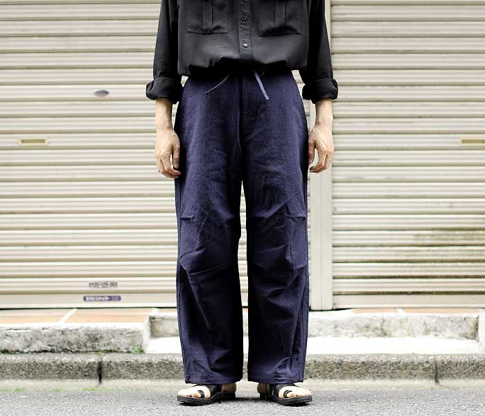 22SS ULTERIORアルテリア イージー パンツ EUPT42-GA067]ULTERIOR(アルテリア)WASHED BIZEN GABARDINE