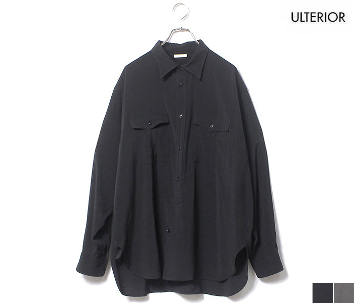 アルテリア ULTERIOR レーヨンリップストップ ミリタリーシャツ RAYON