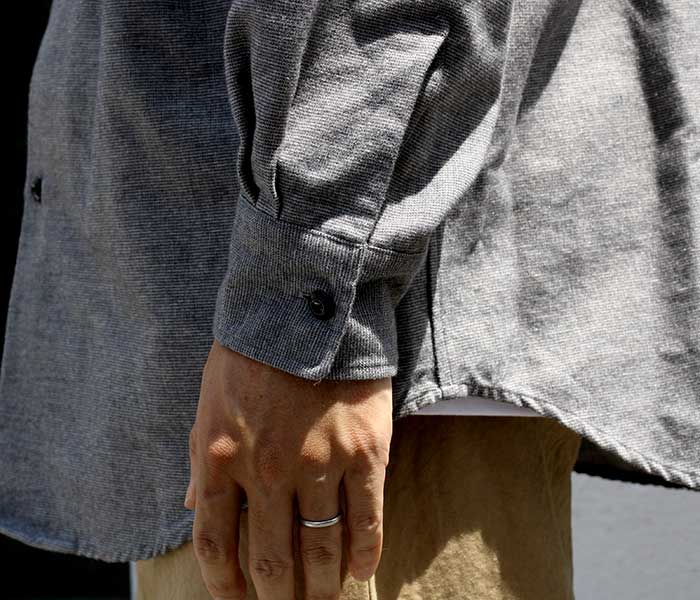 ULTERIOR アルテリア FLANNEL shirtコットンカシミヤ アルテリア ULTERIOR コットンカシミヤ フランネル シャツ DRY COTTON