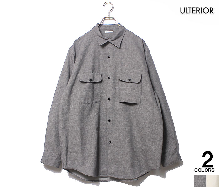 アルテリア ULTERIOR コットンウールシャツ アルテリア ULTERIOR コットンウール チェック ツイル シャツ C