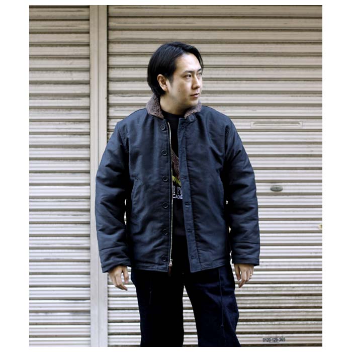 WAREHOUSE ウエアハウス N-1 デッキジャケット NXss-23181 N-1 WINTER JACKET BLUE JUNGLE  CLOTH NAVY (22W-2181-NXSS-23181)