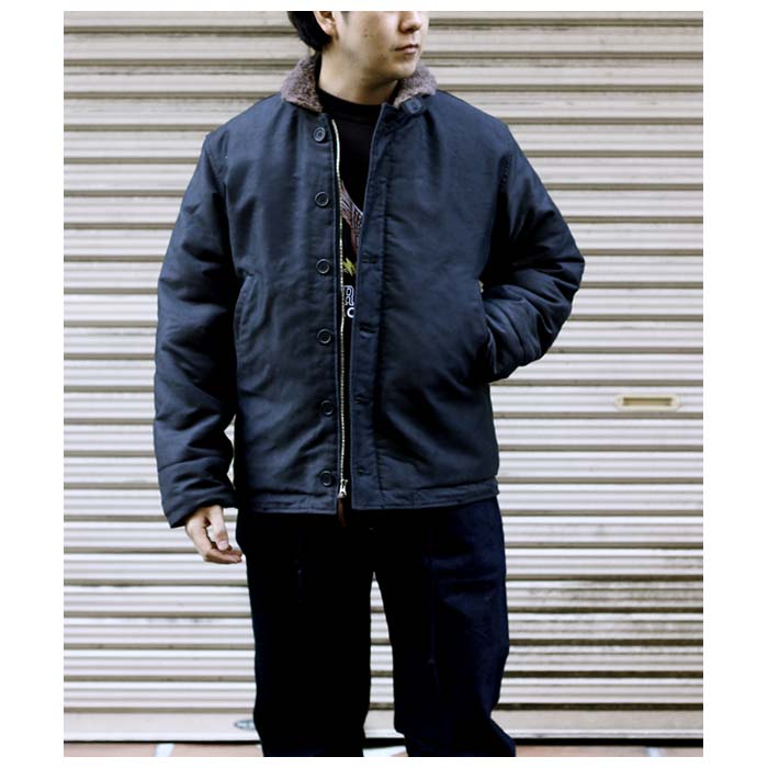 WAREHOUSE ウエアハウス N-1 デッキジャケット NXss-23181 N-1 WINTER JACKET BLUE JUNGLE  CLOTH NAVY (22W-2181-NXSS-23181)